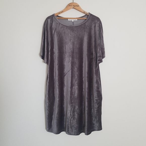 Melissa Nepton Grey Velvet Dress - Picture 3 of 6